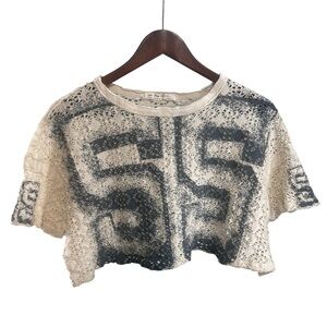 We The Free Free People 55 Crochet Lace Crop Top size Small